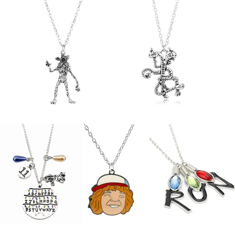 

Stranger Cos Things 4 Necklace Demogorgon Monster Pendant Necklace Cosplay Movie Jewelry for Men Women Gifts