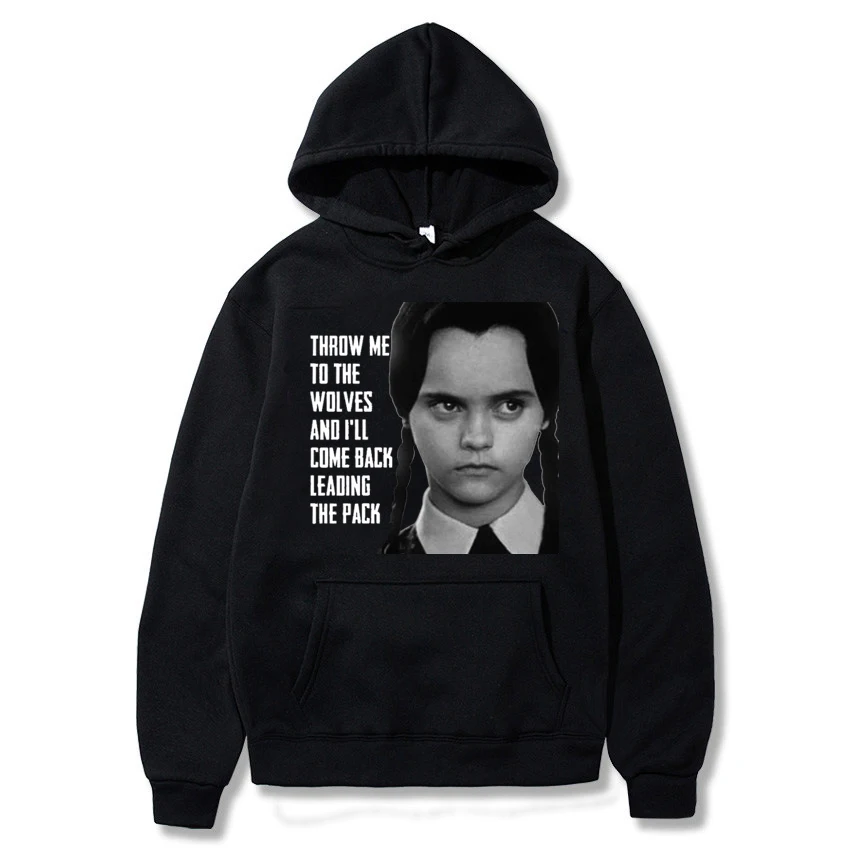 

Anime Wednesday Addams Funny Hoodie Aesthetic Graphic Sweatshirt Poleron Hombre Streetwear Unisex Harajuku Tracksuit