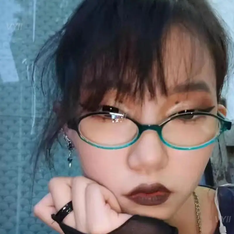 Женские очки с оправой для похудения лица глаз ярким градиентом универсальный