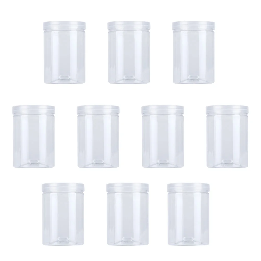 

10 pcs Snacks Sugar Holder Canister Candy Jar Transparent Cookie Jar Storage Jars Spice Containers