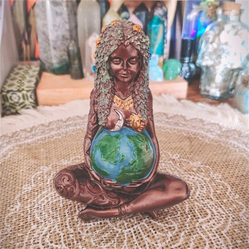 3D статуя Gaia богини из смолы для украшения дома и рабочего стола подарок ручной