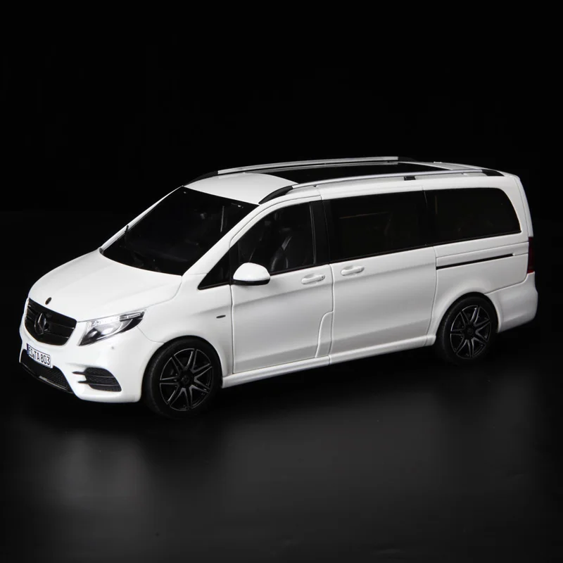 

Литье под давлением в масштабе 1/18 Benz V-Class AMG сплав Бизнес семь сидений MPV готовая белая модель автомобиля украшение коллекционная игрушка подарок