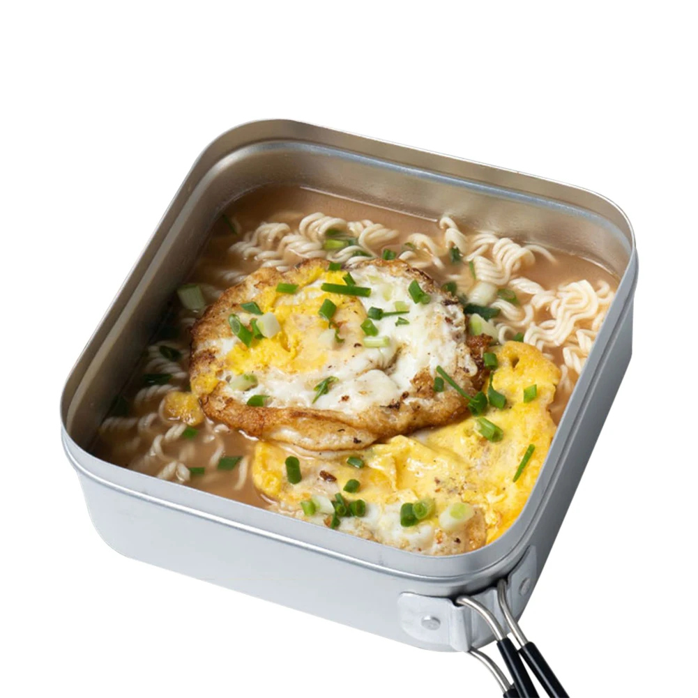 

Ланч-бокс из алюминиевого сплава для улицы, походов, Ланч-бокс для путешествий, Портативный Ланч-бокс для японского приготовления пищи, бэнт...