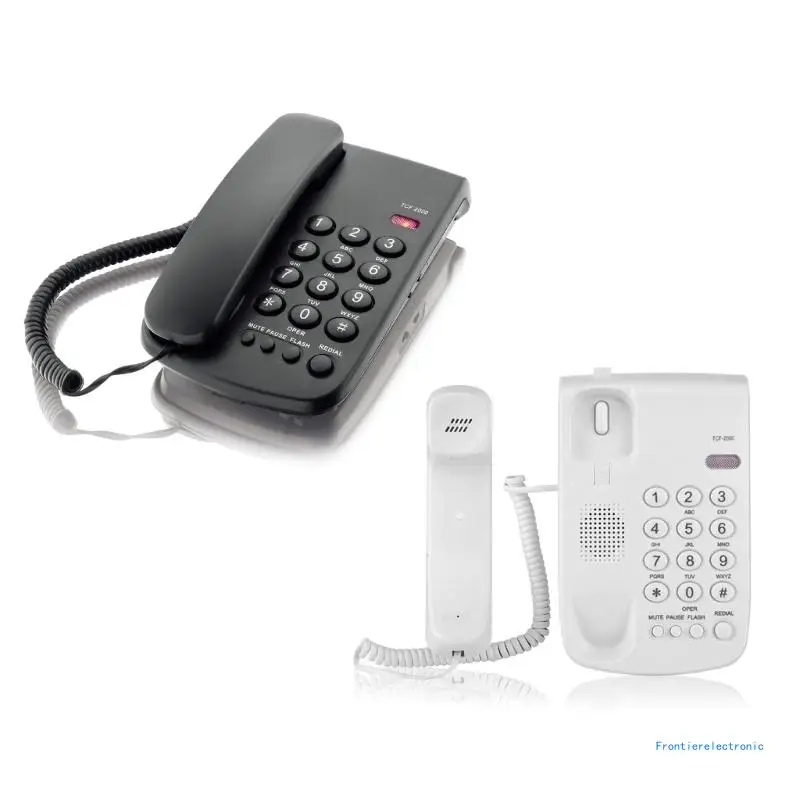 Desktop Telephone with Redial Fixed Landline Home Offices Hotel Wall Phone DropShipping