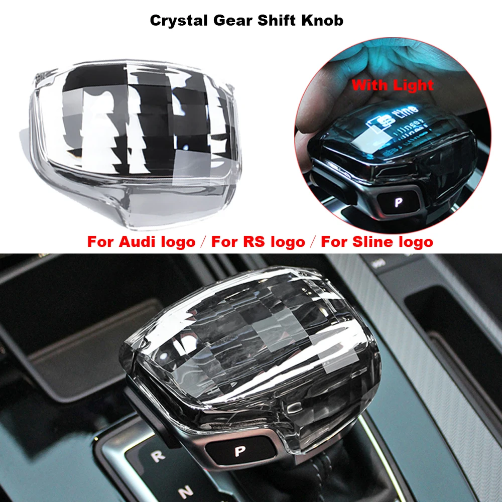 

Подходит для левого автомобиля, Хрустальная фотовспышка с подсветкой, крышка с наклейкой RS Sline для Audi A4 A6 Q5 A5 Q7 Q8 A8