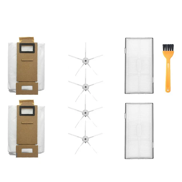 Сменные детали, Hepa фильтр Dush Bags, боковая щетка для Xiaomi Roborock S7 T7S 7plus, аксессуары для пылесоса