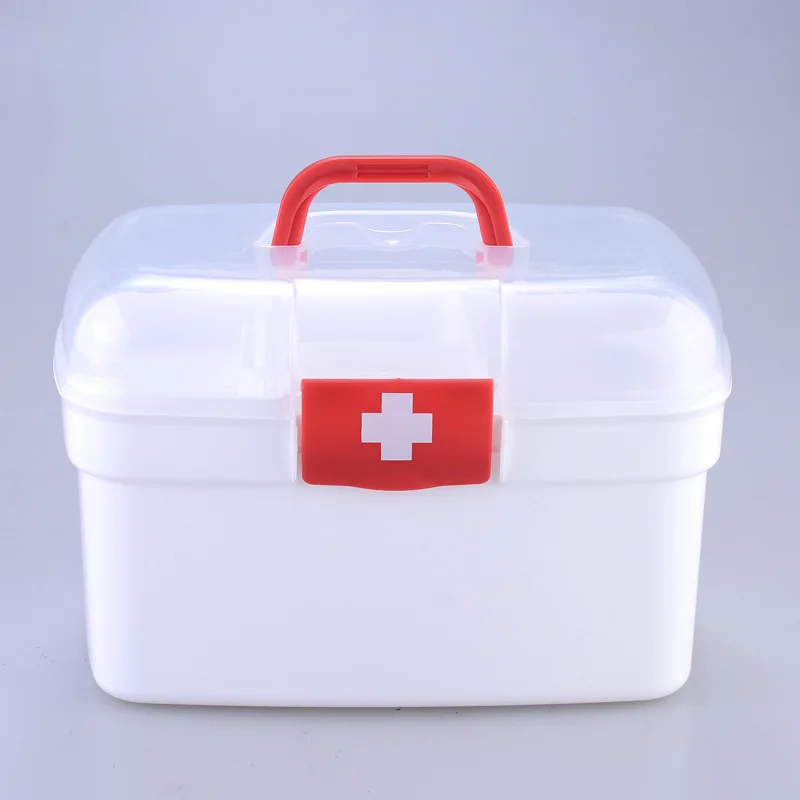 

Family Wholesale Medicine Box Large Plastic Storage Medicine Box Portable Family Medicine Box Medicine Box Can Be Printed with L