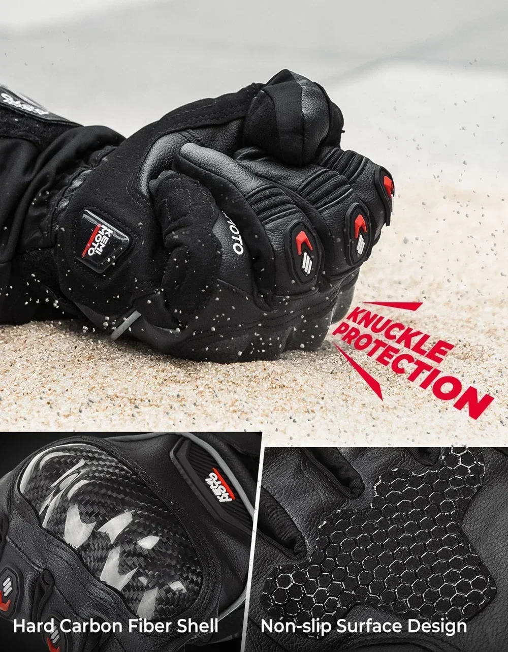 KEMIMOTO кожаные мотоциклетные перчатки с подогревом зимние водонепроницаемые