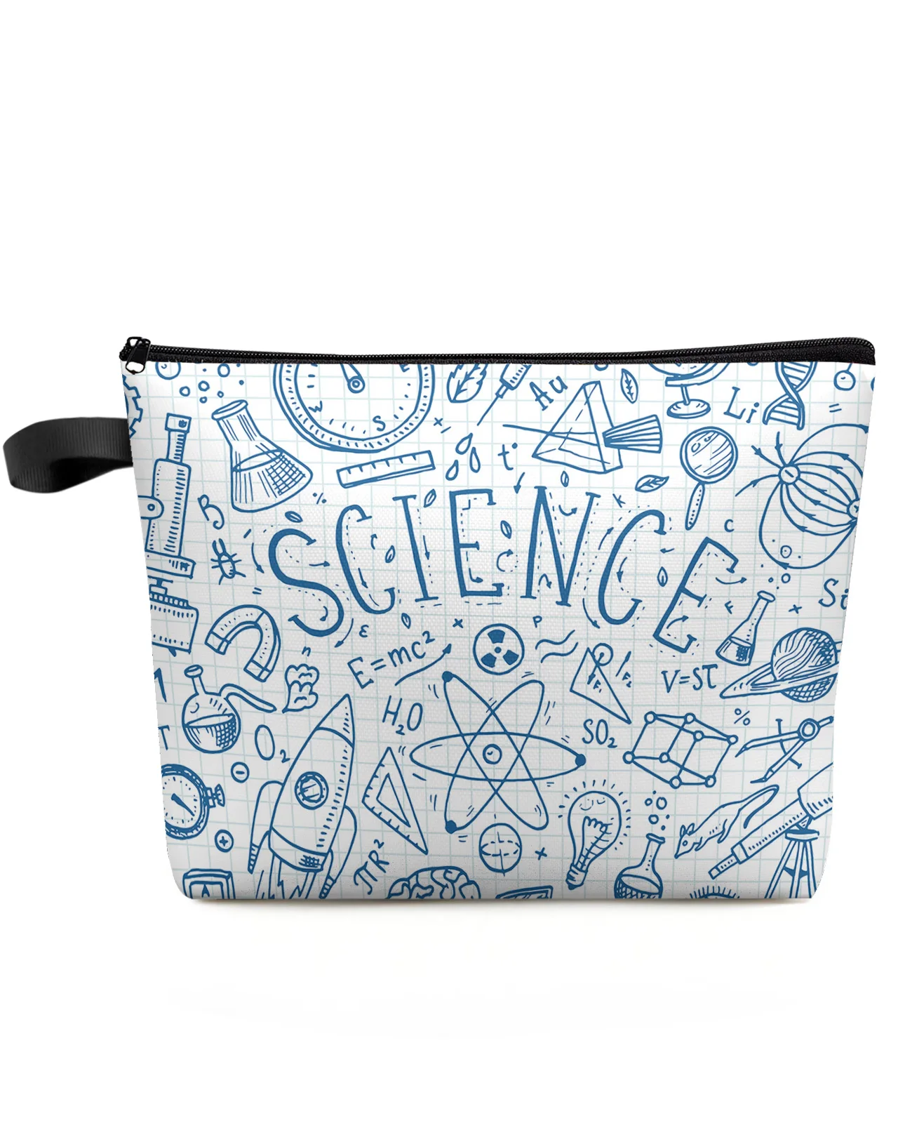 

Science Rocket Microscope Planet Makeup Bag Pouch Travel Essentials Women Cosmetic Bags Toilet Organizer Storage Pencil Case