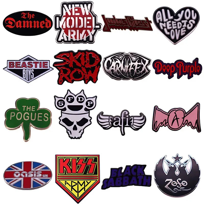 

Backpack Jeans Enamel Brooch Women Fashion Jewelry Gifts Hard Metal Alloy Badge Rock Band Judas Priest British Steel Lapel Pins