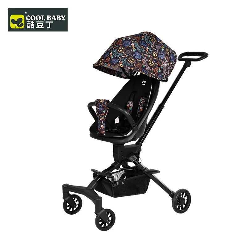 CoolBaby Baby Portable Stroller Lightweight One-button Folding Car Can Sit and Reclining Umbrella Stroller Baby Stroller