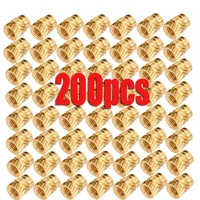 200pcs m3 m35 7 od4 6 thread brass knurled inserts nut heat embed parts female pressed fit into holes for 3d printing supplies