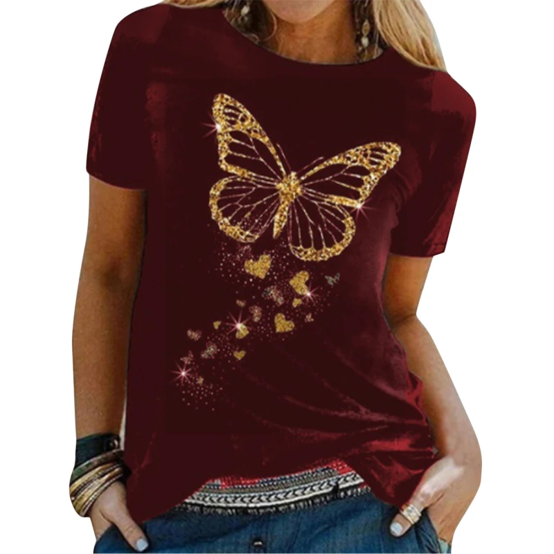 

Женская одежда с принтом, новые милые женские топы, футболка, модная мультяшная женская футболка с круглым вырезом и графическим принтом дл...