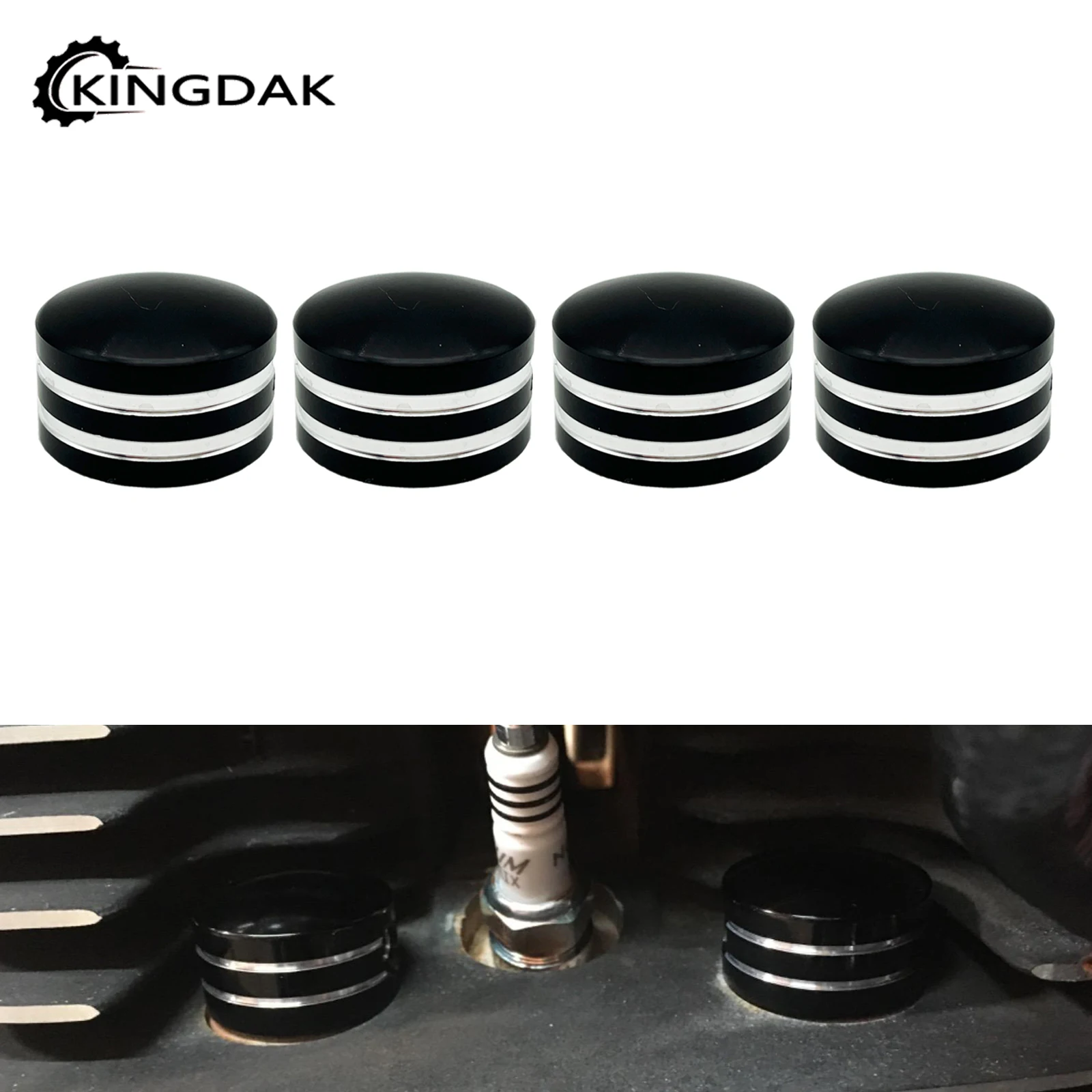 

Мотоциклетная свеча зажигания, головка болта, крышка, заглушка, черный/хром, для Harley Twin Cam Touring 1999-2023 Sportster XL 883 1200 48 72