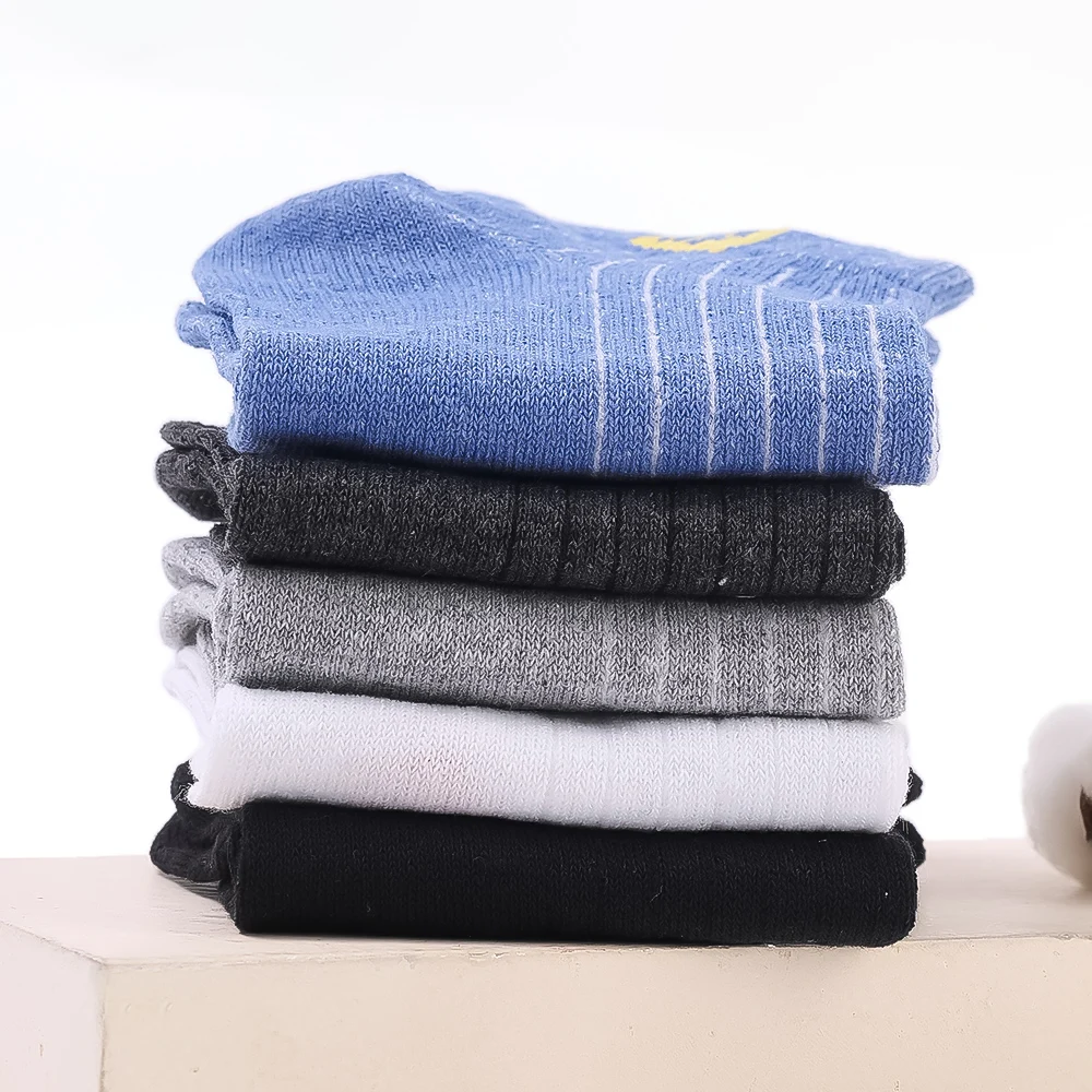 5 Pairs Cotton Short Men Socks High Quality Crew Ankle Breathable Mesh Casual Sports Soft Summer Women's Low-Cut Socks for Male