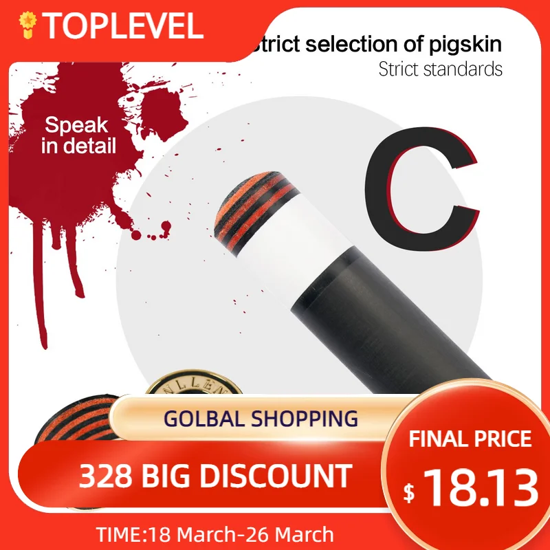 

KONLLEN 3C-PLUS 3 Cushion Carom Billiards Cue Tip Professional Libre Cue Tip 14mm Tip 9 Layers Billiards Accessories