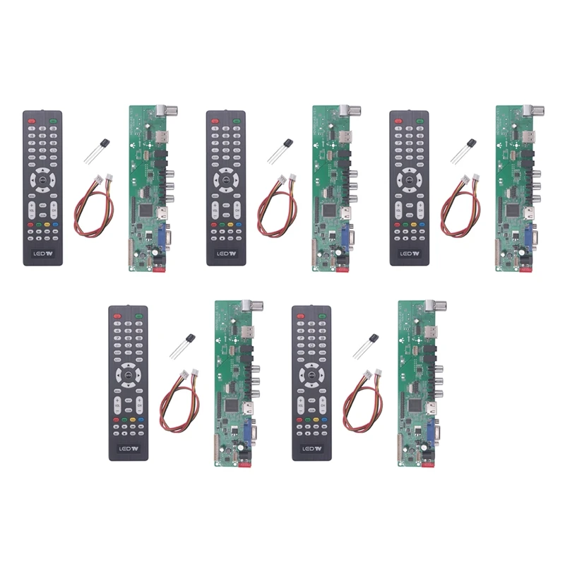 

5X Free Program T.HD8503.03C Universal LCD TV Controller Driver Board TV/AV/PC/HDMI/USB Russian Language 5 OSD Games