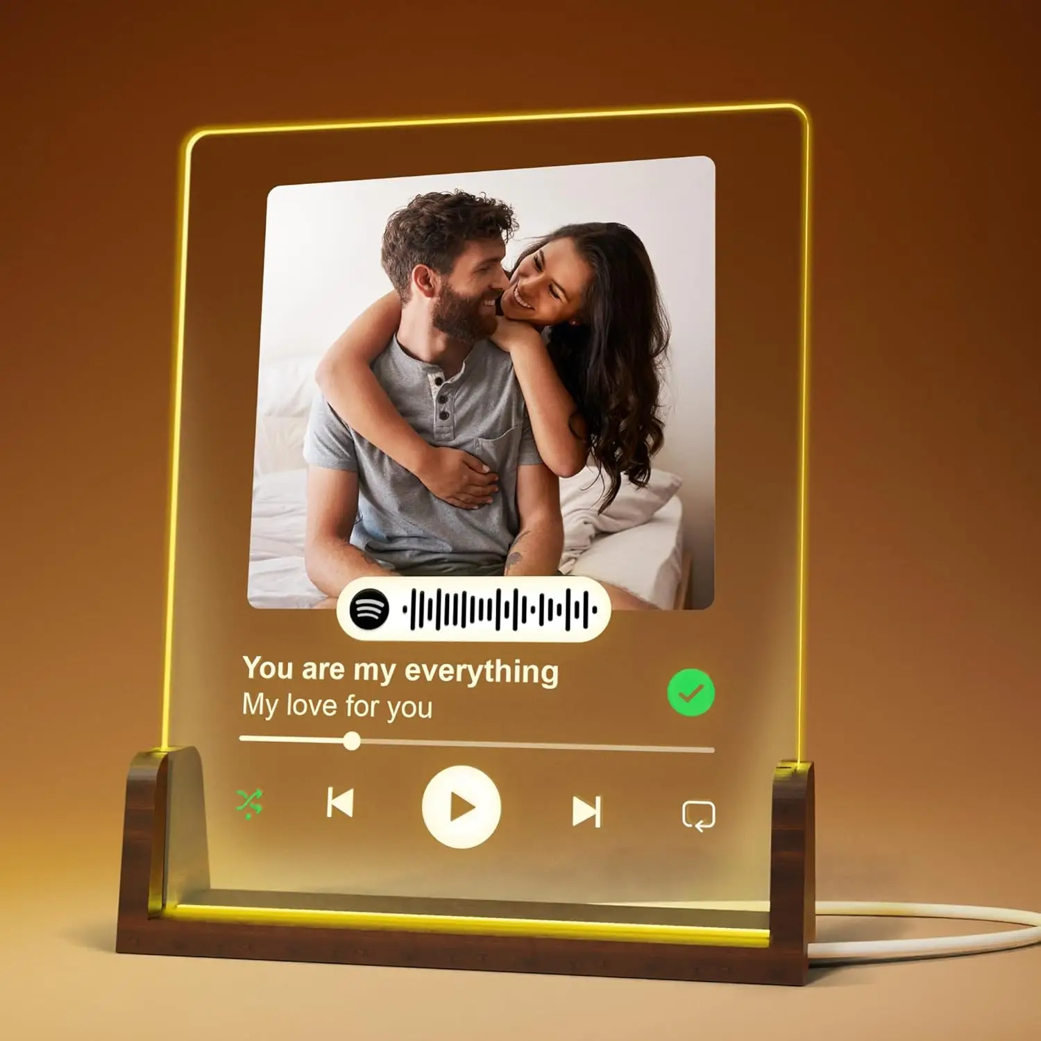 1p стеклянная табличка EGD Custom Spotify | Выберите свое фото и песня для уникальных
