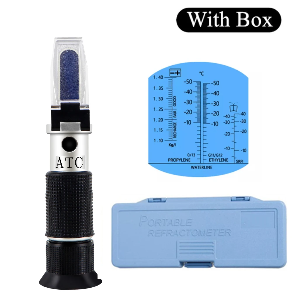 Портативный автомобильный антифриз-рефрактометр, тестер замерзания, ATC-рефрактометр для точки замерзания, водяная охлаждающая жидкость