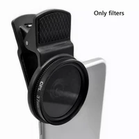 universal 37mm circular camera black accessories cpl filter with clip portable polarizer wide angle len