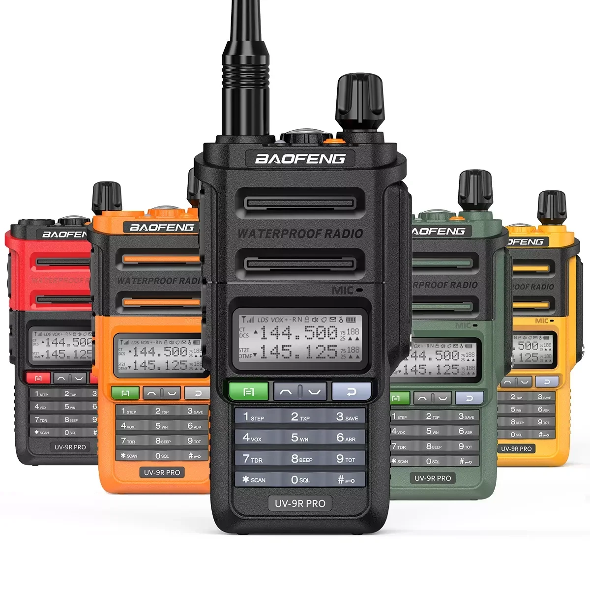 Фото Водонепроницаемая рация Baofeng UV-9R PRO, двусторонняя радиостанция BAOFENG UV-9R, двухдиапазонная портативная рация 8 Вт, черная, IPX7, 8 Вт №1