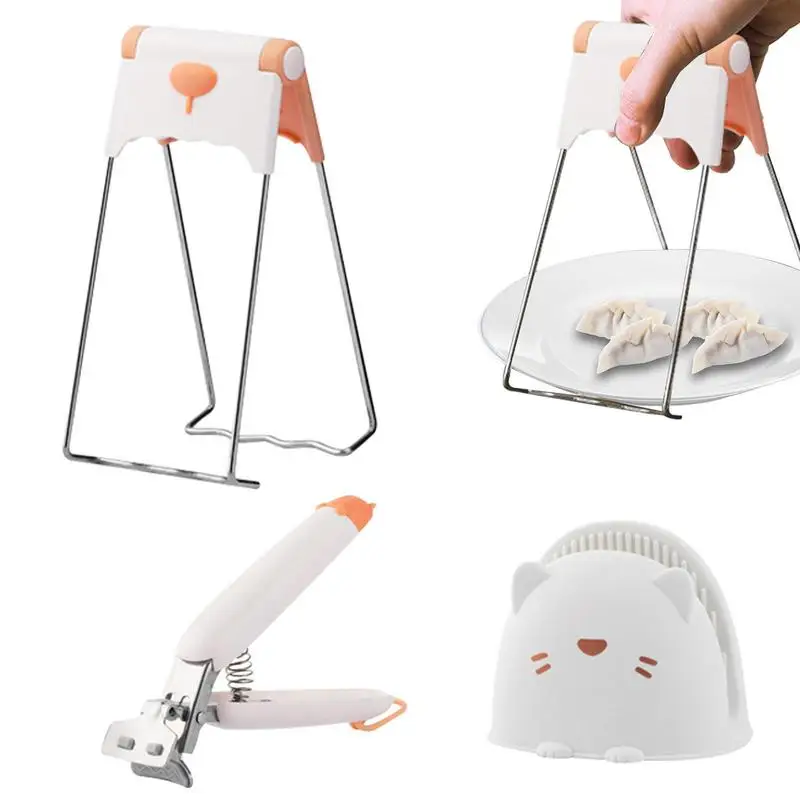 

Plate Gripper Gripper Clips For Moving Hot Plate 3 Pcs Pot Accessories Plate Retriever Tongs Silicone Glove Household Kitchen