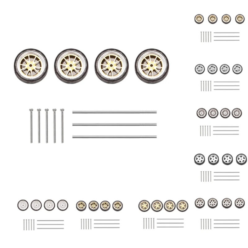 

Пароварка, 4 шт., масштаб 1/64, колеса из сплава, модель из сплава, автомобильная универсальная Модифицированная шина для 1:64 автомобилей, шина о...