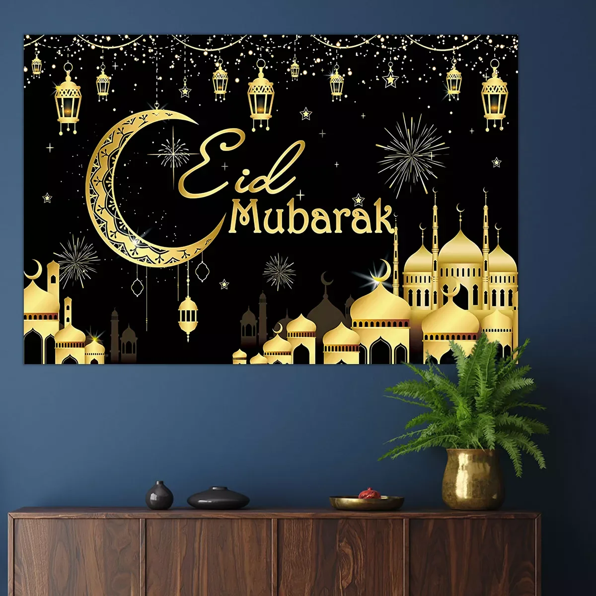 

NEW Eid Background Eid Mubarak Ramadan Kareem Backdrop Islam Muslim Party Supplies Ramadan Decoration For Home Eid Al-fitr Gifts