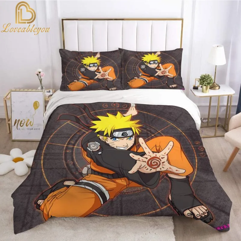 

Bedding Set EU AU US Single Queen King Naruto Madara Duvet Cover Quilt Pillowcase Double Size Bedroom Bed Linen Decoration