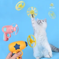 cat flying discs toy interactive pet toys for cats dogs indoor training improve iq pistol windmill kitten toys cat accessories