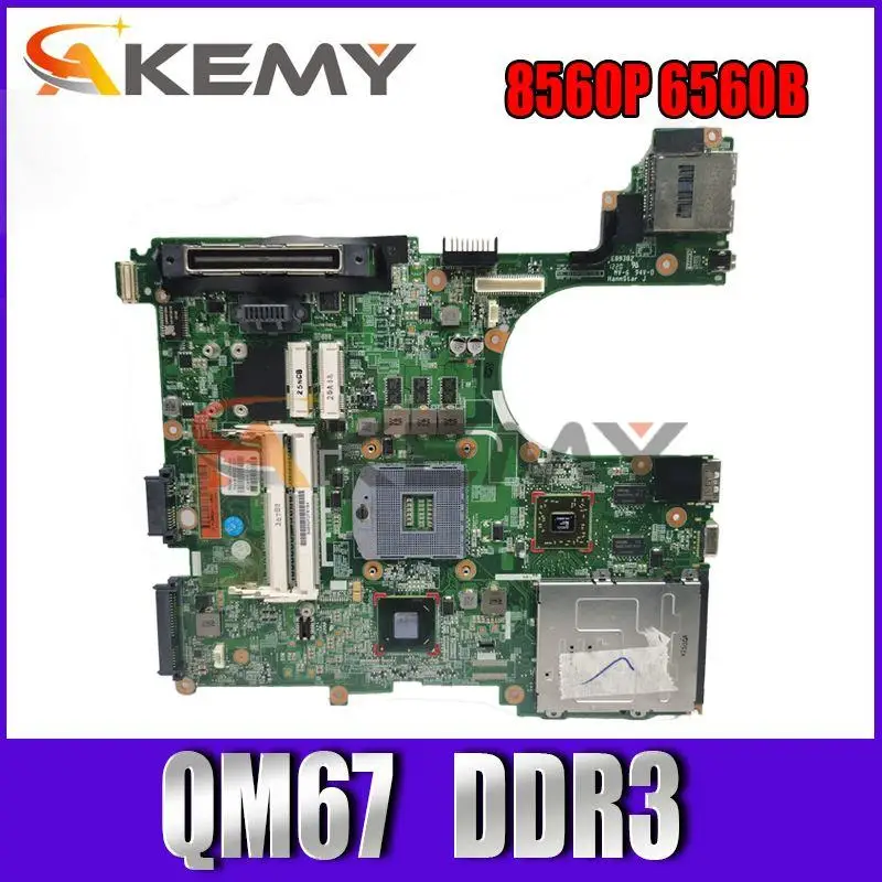 

646963-001 646963-501 Laptop motherboard For HP Probook 8560P 6560B QM67 PGA 988B Notebook Mainboard 0105FM00 216-0809024 DDR3