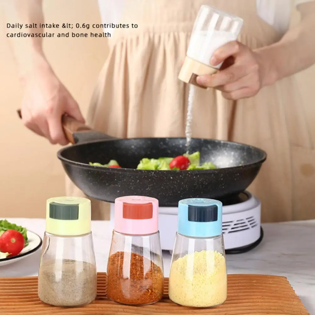 

Salt Shaker Transparent Precise Control Quantitative Pepper Spice Dispenser Measuring Seasoning Bottle Kitchen Gadget