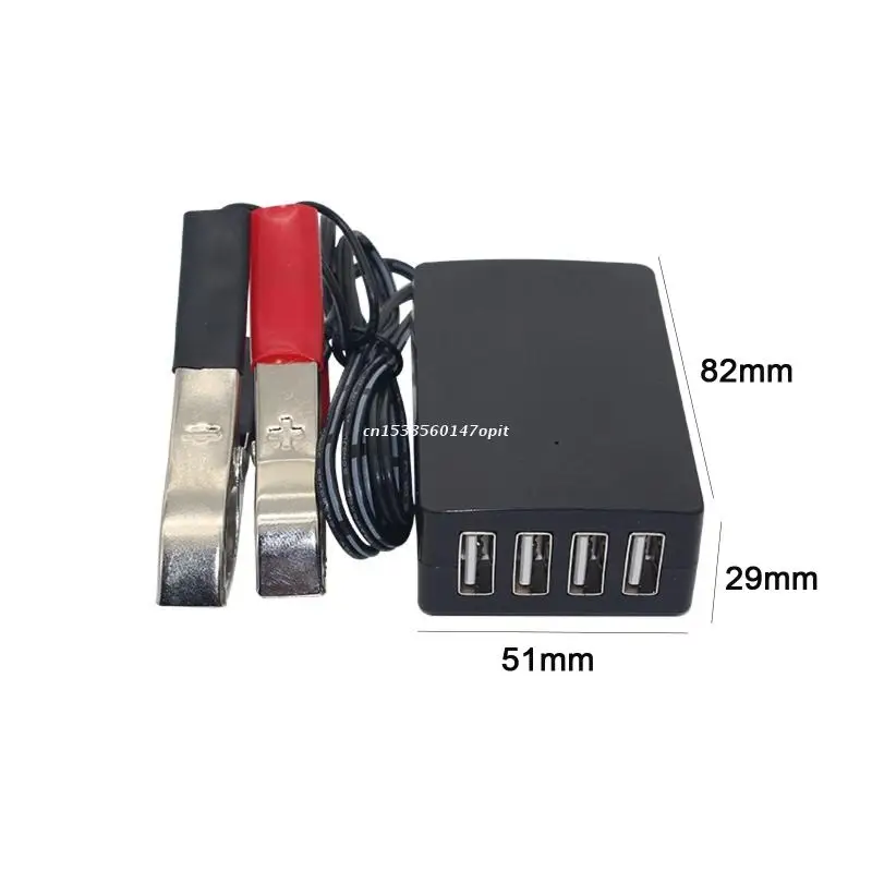Конвертер постоянного тока с зажимом для аккумулятора 12 В 24 в 5 8 А USB-адаптер
