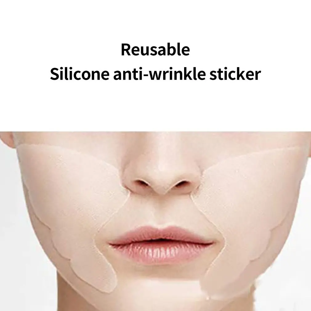 Силиконовые наклейки против морщин для лица многоразовые Антивозрастные