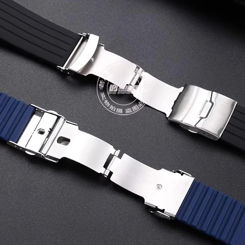 Фото 22x11 мм 24x12 мм для Oris Aquis 7730 7740 7790 7654, полосатый резиновый силиконовый ремешок для часов, спортивный водонепроницаемый браслет, выпуклый ремешок №4