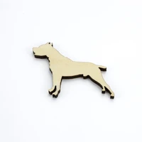 pet dog shape mascot laser cut christmas decorations silhouette blank unpainted 25 pieces wooden shape 18033