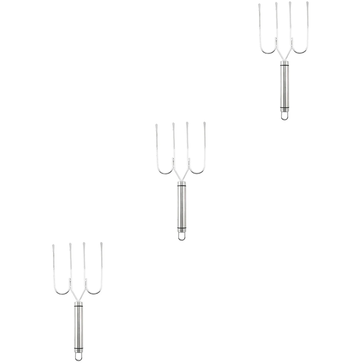 

3pcs Household Turkey Roast Fork Stainless Steel Turkey Lifter Barbecue Roasting Fork