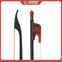 lommi full size advanced baroque style 44 violin fiddle bow carbon fiber violin bow snakewood frog white horsehair well balance
