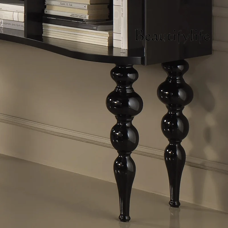 Легкий роскошный входной французский шкафчик витрина черная книга открытая