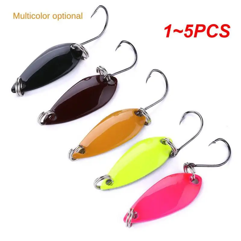 

1~5PCS 3cm 2.6g Metal Spinner Spoon Trout Fishing Lure Hard Bait Sequins Noise Paillette Artificial Bait Small Hard Sequins