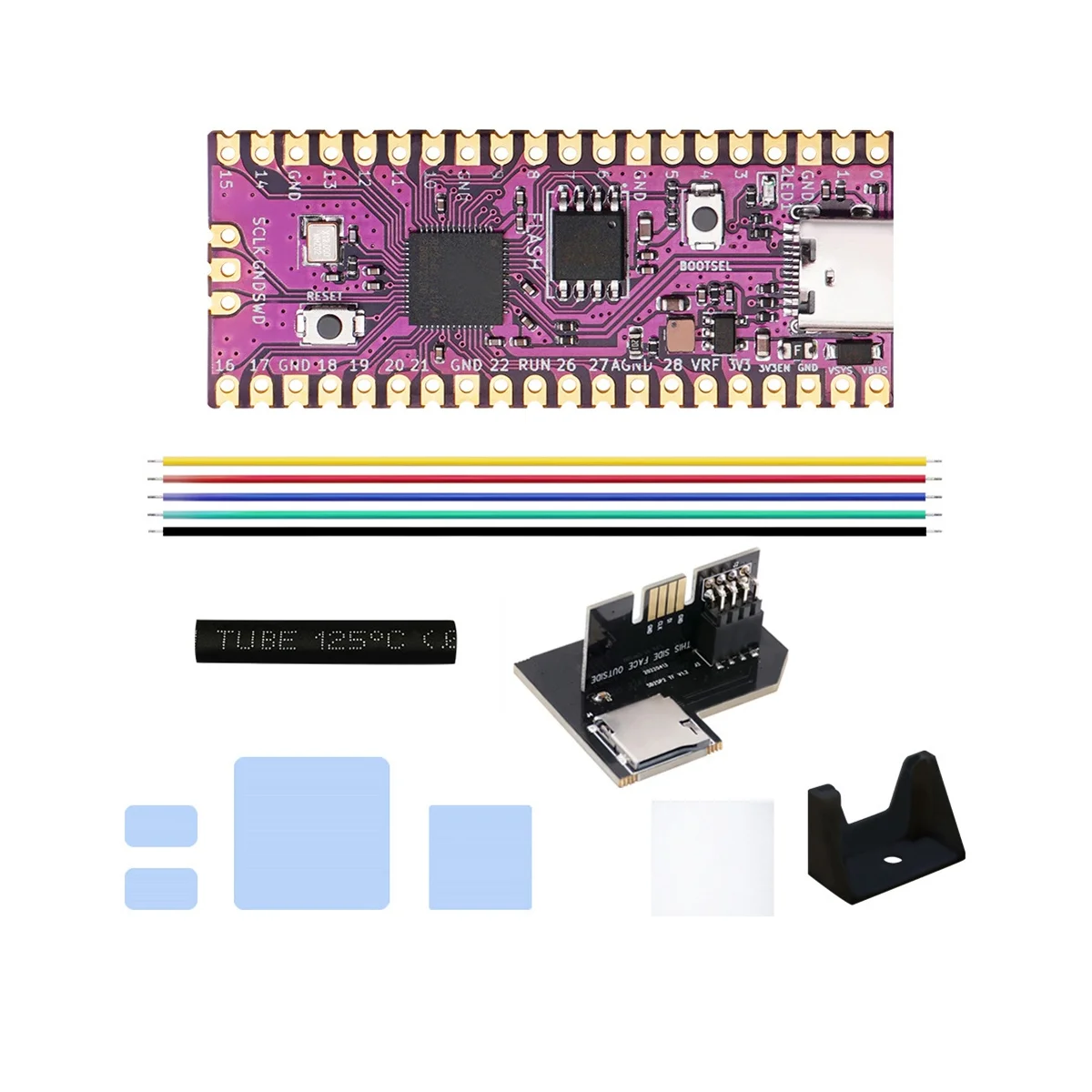 

Для Raspberry Picoboot Board Kit + SD2SP2 PRO RP2040 двухъядерный 264KB SRAM + 16 Мб флэш-памяти макетная плата