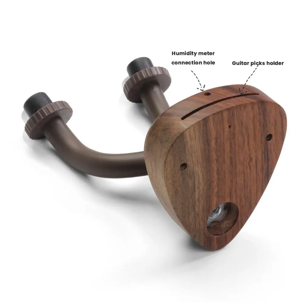 Универсальная деревянная настенная вешалка для гитары с гигрометром