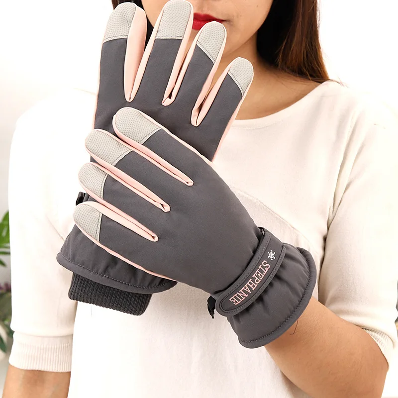 

Ski Gloves For Men And Women For Outdoor Cycling In Winter, Plush Thick Touch Screen, Anti Slip, Anti Splashing, And Warm Gloves
