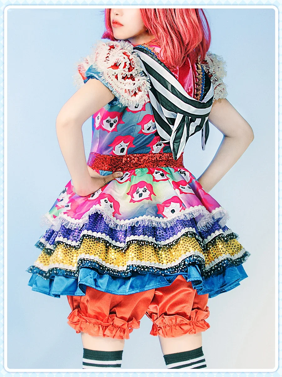 Love Live Sunshine Kurosawa Ruby Косплей Костюм Aqours AAO Танцевальное Платье Милый Вечерний