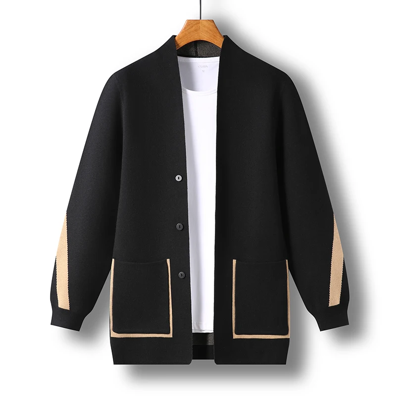 Top Grade 2023 New Brand Designer Fashion Knit Cardigan For Men Sweater Casual Graphic Japanese Coats Jacket Mens Clothing