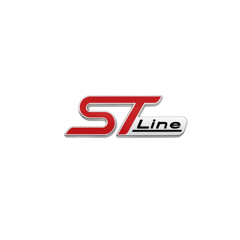 

3D металлическая наклейка на переднюю решетку ST LINE, эмблема на переднюю решетку автомобиля, хромированная наклейка для FORD FIESTA FOCUS MONDEO, автостайлинг автомобиля