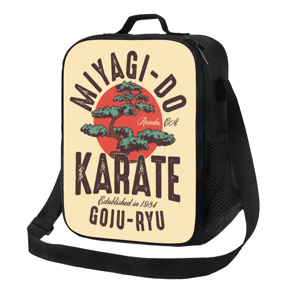 

Miyagi Do Inspired Karate Kid Thermal Insulated Lunch Bag Kung Fu Cobra Kai Lunch Container for Picnic Storage Bento Food Box