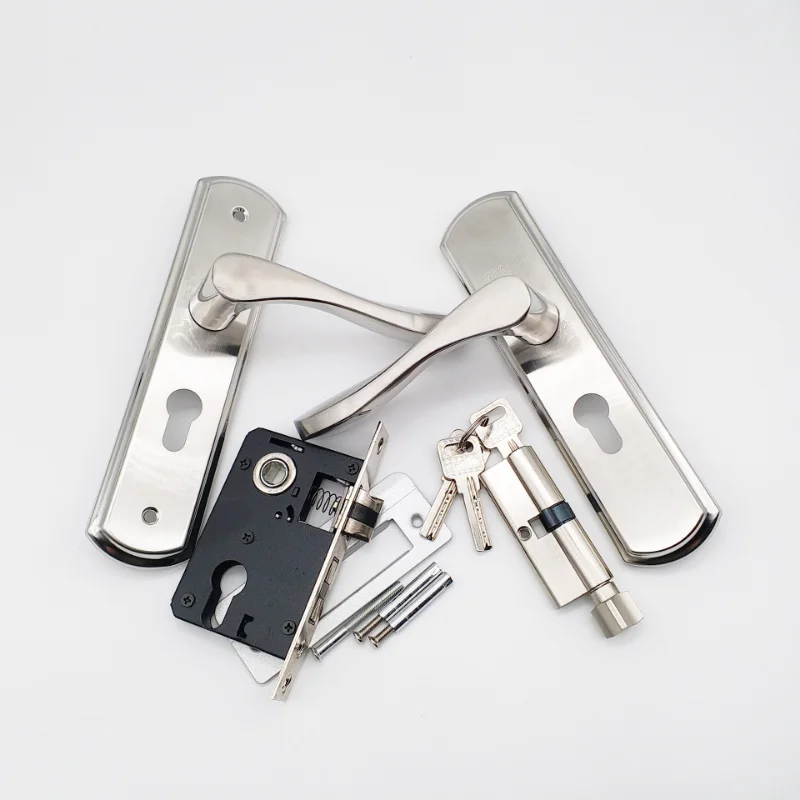 

Деревянный дверной замок из нержавеющей стали, портативная ручка, умная карманная защелка для помещения, домашней безопасности, шкафчика, д...