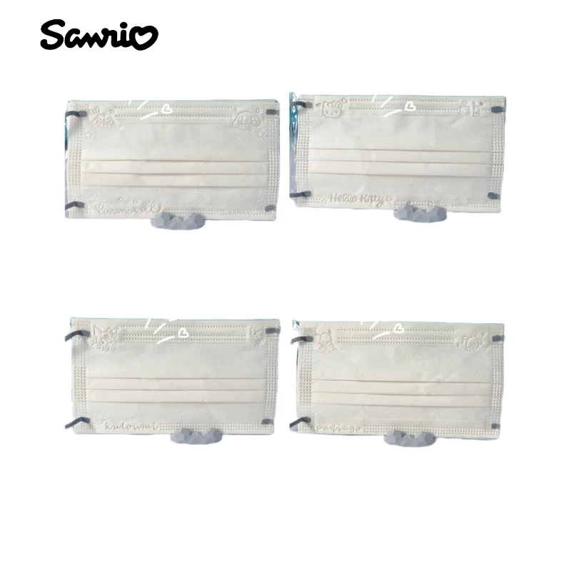 

Cute Sanrio Anime Creamy White Mask Surrounding Hello Kitty Cinnamoroll Pochacco Kawaii Female Super Show White Cute Steel Print