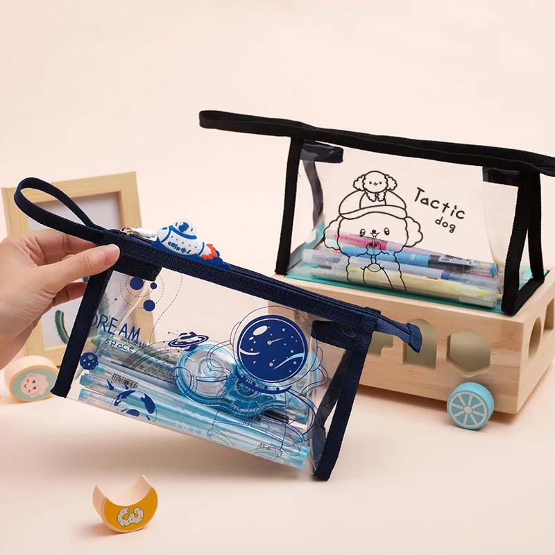 

Transparent Pencil Case Unicorn Kawaii Trousse Scolaire School Supplies Pencil Pouch For Girls Stationery School Pencil Cases